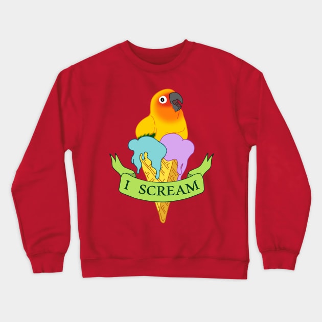 I scream Ice Cream Sun Conure Doodle Crewneck Sweatshirt by FandomizedRose